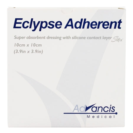 Mediusa Super Absorbent Dressing Eclypse® Adherent 4 X 4 Inch Square - Box of 10 - CR3881-BX