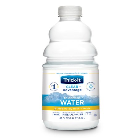 Kent Precision Foods Thickened Water Thick-It® Clear Advantage® 48 oz. Bottle Unflavored Liquid IDDSI Level 3 Moderately Thick/Liquidized - Case of 4 - B481-A7044-CS