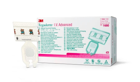 3M I.V. Dressing 3M™ Tegaderm™ Film 1-1/2 X 1-3/4 Inch Sterile - Case of 400 - 1680-CS