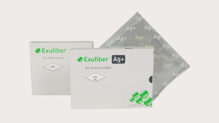 Molnlycke Silver Gelling Fiber Dressing Exufiber® Ag+ 8 X 12 Inch Rectangle Sterile - Each - 603424-EA