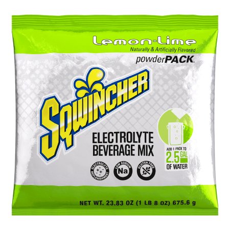 R3 Safety Oral Electrolyte Solution Sqwincher® Powder Pack® Lemon-Lime Flavor 47.66 oz. Electrolyte - Case of 16 - 33170043-CS