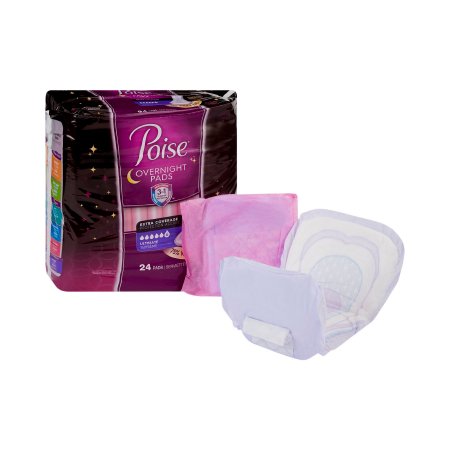 Kimberly Clark Bladder Control Pad Poise® 16.2 Inch Length Heavy Absorbency Sodium Polyacrylate Core One Size Fits Most - Case of 48 - 46995-CS
