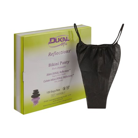 Dukal Bikini Panty Reflections™ Black Disposable - Case of 1000 - 900506-1-CS