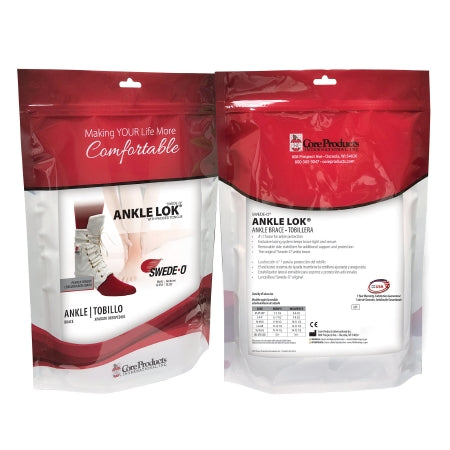 Core Products Ankle Brace Swede-O® Ankle Lok® 2X-Large Lace-Up Male 15 and Up / Female 16 and Up Foot - Each - AKL-6330-WH-2XL-EA