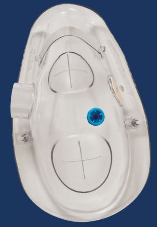 Mercury Medical Oxygen Mask with ETCO2 Monitoring POM® Elite Elongated Style Adult One Size Fits Most Adjustable Head Strap / Nose Clip - Box of 30 - KE1001MM-BX