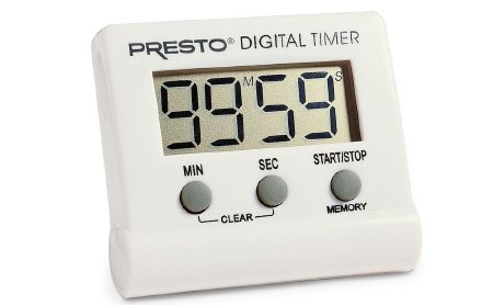 Fabrication Enterprises Electronic Alarm Timer Clip on, Magnetic Back, Freestand Presto™ 100 Minutes LCD Display - Each - 68-0016-EA