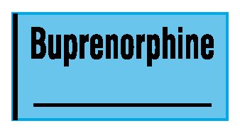 Shamrock Scientific Drug Label Shamrock Anesthesia Label Buprenorphine / _____ Blue 1/2 X 1 Inch - Roll of 1 - SAV-942-RL