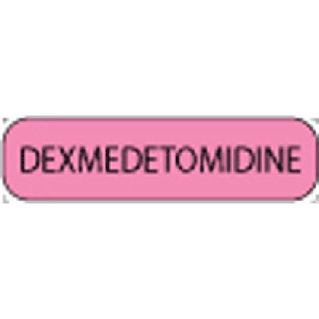 Precision Dynamics Drug Label MedVision® Anesthesia Label Dexmedetomidine Fluorescent Pink 3/8 X 1-7/16 Inch - Roll of 1 - MV02FP7893P-RL
