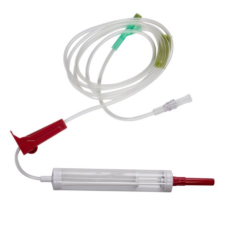 ICU Medical Primary IV Administration Set ICU Gravity 1 Port 10 Drops / mL Drip Rate With Filter 80 Inch Tubing - Case of 48 - 1269402-CS
