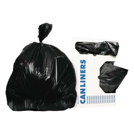 Lagasse Trash Bag Heritage™ 10 gal. Black HDPE 8 Mic. 24 X 24 Inch Star Seal Bottom Coreless Roll - Roll of 50 - HERZ4824LKR01-RL
