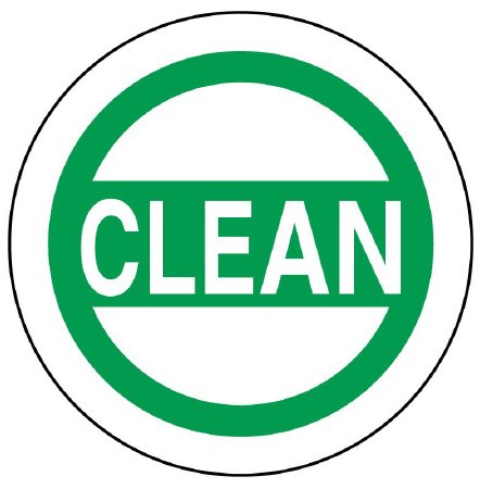 United Ad Label Pre-Printed Label UAL™ Advisory Label Green Paper CLEAN White Alert Label 1-1/2 X 1-1/2 Inch - Roll of 1 - ULQA738-RL