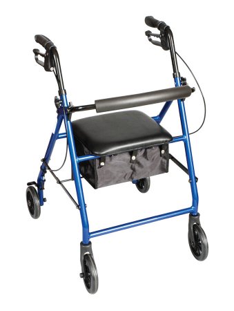 Apex-Carex Healthcare 4 Wheel Rollator Carex® Classics Blue Adjustable Height / Folding Aluminum Frame - Each - FGA33577 0000-EA