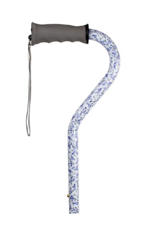 Apex-Carex Healthcare Offset Cane Carex® Ergo Aluminum 30-1/2 to 39-1/2 Inch Height Blue Floral Print - Case of 2 - FGA58500 0000-CS