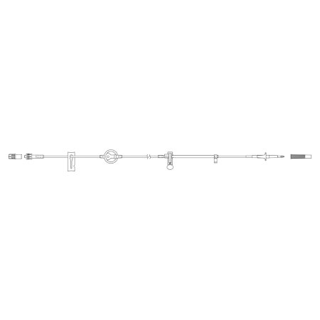 Zevex IV Pump Set Curlin® Pump Without Ports With Filter 90 Inch Tubing - Case of 20 - 340-4126-CS