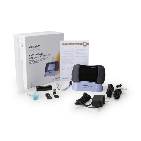 McKesson Spirometer System McKesson LUMEON™ EasyOne Air <1.5 cm H20 L/s @14 L/s Touch Screen Display Disposable Mouthpiece - Each - 141-2500-2-EA