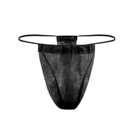 Dukal Thong Panty Reflections™ Black Disposable - Box of 100 - 900502-1-BX