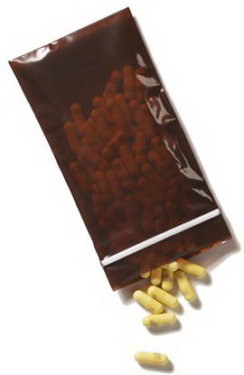 Minigrip Reclosable Bag Lab Guard® 8 X 14 Inch Polyethylene Amber Zipper Closure - Case of 500 - MGUV3P0814-CS