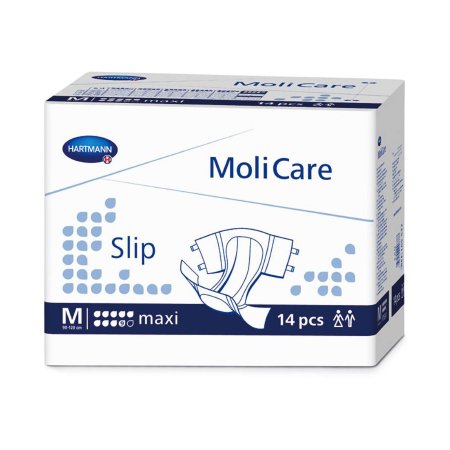 Medline Unisex Adult Incontinence Brief MoliCare® Slip Maxi Medium Disposable Heavy Absorbency - Bag of 14 - PHT165532-BG