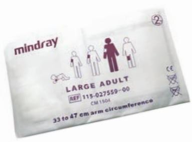 Mindray USA Single Patient Use Blood Pressure Cuff Mindray™ 33 to 47 cm Arm Nylon Cuff Large Adult Cuff - Box of 10 - 115-027566-00-BX