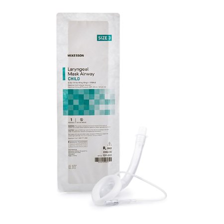 McKesson Curved Laryngeal Mask McKesson 20 mL Cuff Size 3 Single Patient Use - Case of 50 - 159-003-CS