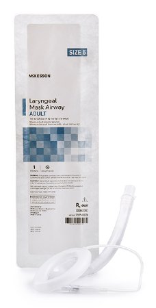 McKesson Curved Laryngeal Mask McKesson 40 mL Cuff Size 5 Single Patient Use - Case of 50 - 159-005-CS