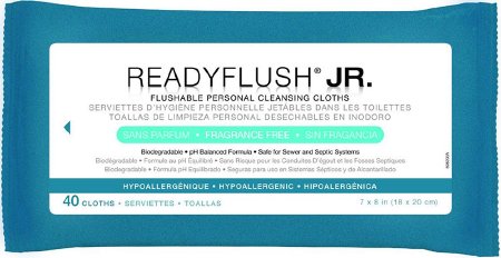 Medline Personal Wipe ReadyFlush® JR. Soft Pack Water / Cocamidopropyl PG-Dimonium Chloride Phosphate / Glycerin Unscented 40 Count - Case of 960 - MSC263820-CS