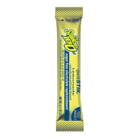 Kent Precision Foods Oral Electrolyte Solution Sqwincher® Quik Stik® Zero Lemonade Flavor 0.11 oz. Electrolyte - Pack of 50 - 159060103-PK