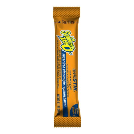 Kent Precision Foods Oral Electrolyte Solution Sqwincher® Quik Stik® Zero Orange Flavor 0.11 oz. Electrolyte - Case of 500 - 159060100-CS