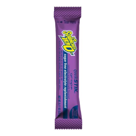 Kent Precision Foods Oral Electrolyte Solution Sqwincher® Quik Stik® Zero Grape Flavor 0.11 oz. Electrolyte - Pack of 50 - 159060107-PK