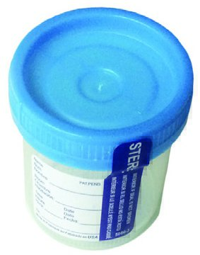 Azer Scientific Specimen Container DuoClick™ 53 mm Opening 90 mL (3 oz.) Screw Cap Patient Information Sterile - Case of 400 - ES243522-CS