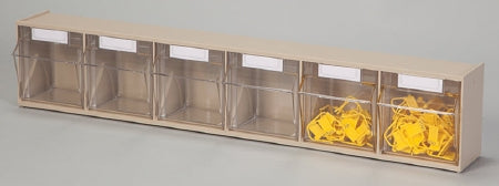 Health Care Logistics Tilt Front Bin Tilters® Beige Plastic 3-5/8 X 4-1/2 X 23-5/8 Inch - Each - 1203E-EA