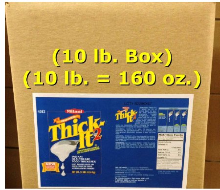 Kent Precision Foods Food and Beverage Thickener Thick-It® Original 10 lb. Bag Unflavored Powder IDDSI Level 0 Thin - Case of 1 - J446-60800-CS