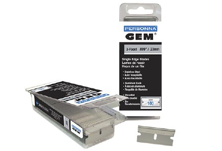 AccuTec Blades Razor Blade GEM® Single Edge, Stainless Steel - Case of 5000 - 62-0179-0000-CS