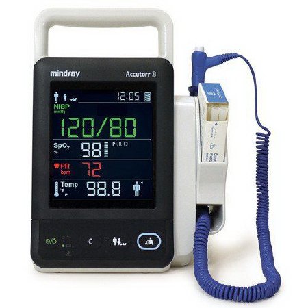 Mindray USA Patient Monitor Accutorr® 3 Spot Check and Vital Signs Monitoring NIBP, Pulse Rate AC Power / Battery Operated - Each - 121-001676-00-EA