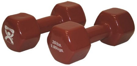 Fabrication Enterprises Dumbbell Pair Hexagon Heads CanDo® 20 lbs. - Pair - 10-0561-2-PR