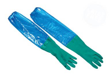 Healthmark Industries Utility Glove Sleeve Gloves X-Large Nitrile Green / Blue 28 Inch Elastic Cuff NonSterile - Case of 50 - 41680-CS