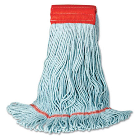 Boardwalk® EchoMop with Looped-End Wet Head, Synthetic/Cotton, Medium, Blue - Each - BWK-1400MEA-EA