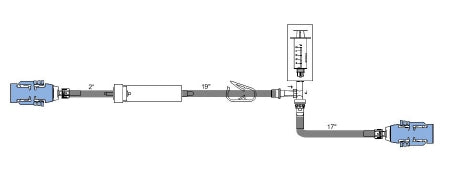 ICU Medical Channel Two Diluent Set ChemoLock® - Case of 25 - CL4001-CS