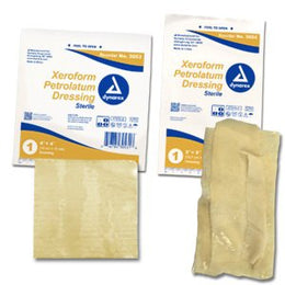 Dynarex Xeroform Petrolatum Impregnated Dressing Xeroform™ Square 4 X 4 Inch Sterile - Box of 25 - 3053-BX