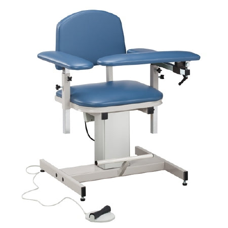 Clinton Industries Blood Drawing Chair Power Series Padded Flip Up Arm Gunmetal Gray - Each - 6341-3GM-EA
