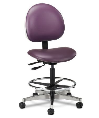 Clinton Industries Lab Stool Premier Series Backrest Pneumatic Height Adjustment 5 Casters Wedgewood - Each - 2166W-3WW-EA