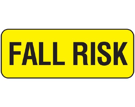 Shamrock Scientific Pre-Printed Label Shamrock Advisory Label Yellow Vac FALL RISK Black Alert Label 5/16 X 13/16 Inch - Pack of 200 - WAL-10-PK