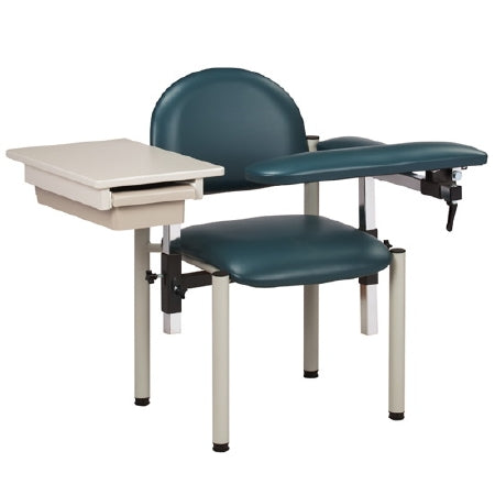 Clinton Industries Blood Drawing Chair SC Series Padded Straight Flip Up Arm Slate Blue - Each - 6059-U-665-3SB-EA