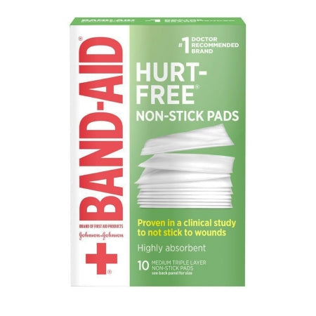 J & J Sales Non-Adherent Dressing Band-Aid® Hurt Free 2 X 3 Inch Sterile Rectangle - Box of 10 - 38137116142-BX