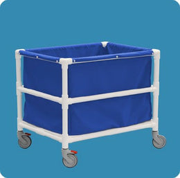 IPU Laundry Truck Without Shelves PVC Heavy Duty Casters - Each - LT11-EA