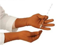 Alimed Radiation Reducing Glove XGuard® RR1 Size 7.5 Sterile Pair Latex / Lead Extended Cuff Length Textured Fingertips Brown Not Chemo Approved - Box of 5 - 2970012749-BX