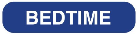 United Ad Label Pre-Printed Label pdc® Advisory Label Blue Paper Bedtime White Medication Instruction 3/8 X 1-5/8 Inch - Roll of 1 - ULRXA1223-RL