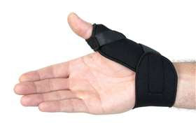 Alimed Thumb Splint AliMed® Custom-Molded Adult Medium Hook and Loop Strap Closure Left or Right Hand Black - Each - 2970001948-EA