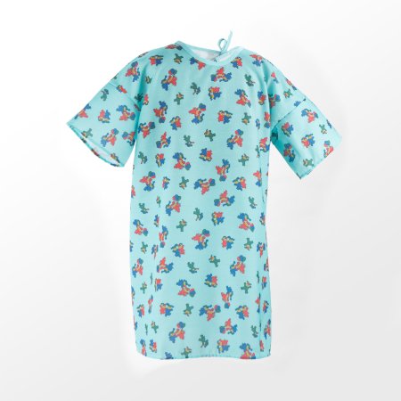 Standard Textile Patient Exam Gown Child Size (10 to 12) Kid Design (Happy Hounds Print) Reusable - DZ/12 - 6979104H-DZ