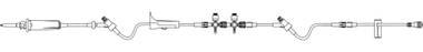 B. Braun Primary IV Administration Set Caresite® Gravity 4 Ports 15 Drops / mL Drip Rate Without Filter 130 Inch Tubing Anesthesia - Case of 50 - 354210-CS